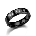 Precio barato Su rey su reina anillos de acero inoxidable, anillos de pareja para el regalo de cumpleaños del día de San Valentín al por mayor
